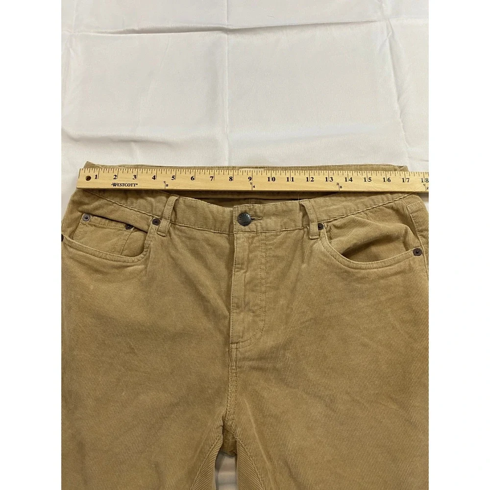 Faherty Brand Mens Tan‎ Khaki Corduroy 5-Pocket Straight Leg Pants
